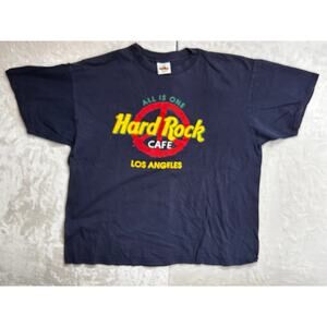 Vtg 90s HARD ROCK CAFE Los Angeles T-Shirt XL Single Stitch Made in USA HRC ®